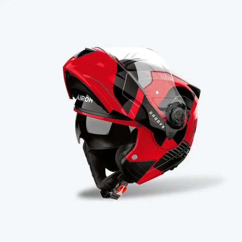 CASCO MODULARE AIROH SPECKTRE GROOVE - rosso lucido/nero/grigio