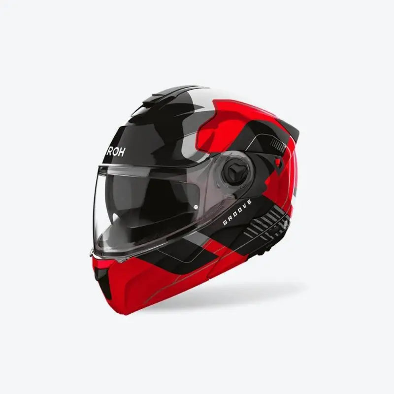 CASCO MODULARE AIROH SPECKTRE GROOVE - rosso lucido/nero/grigio