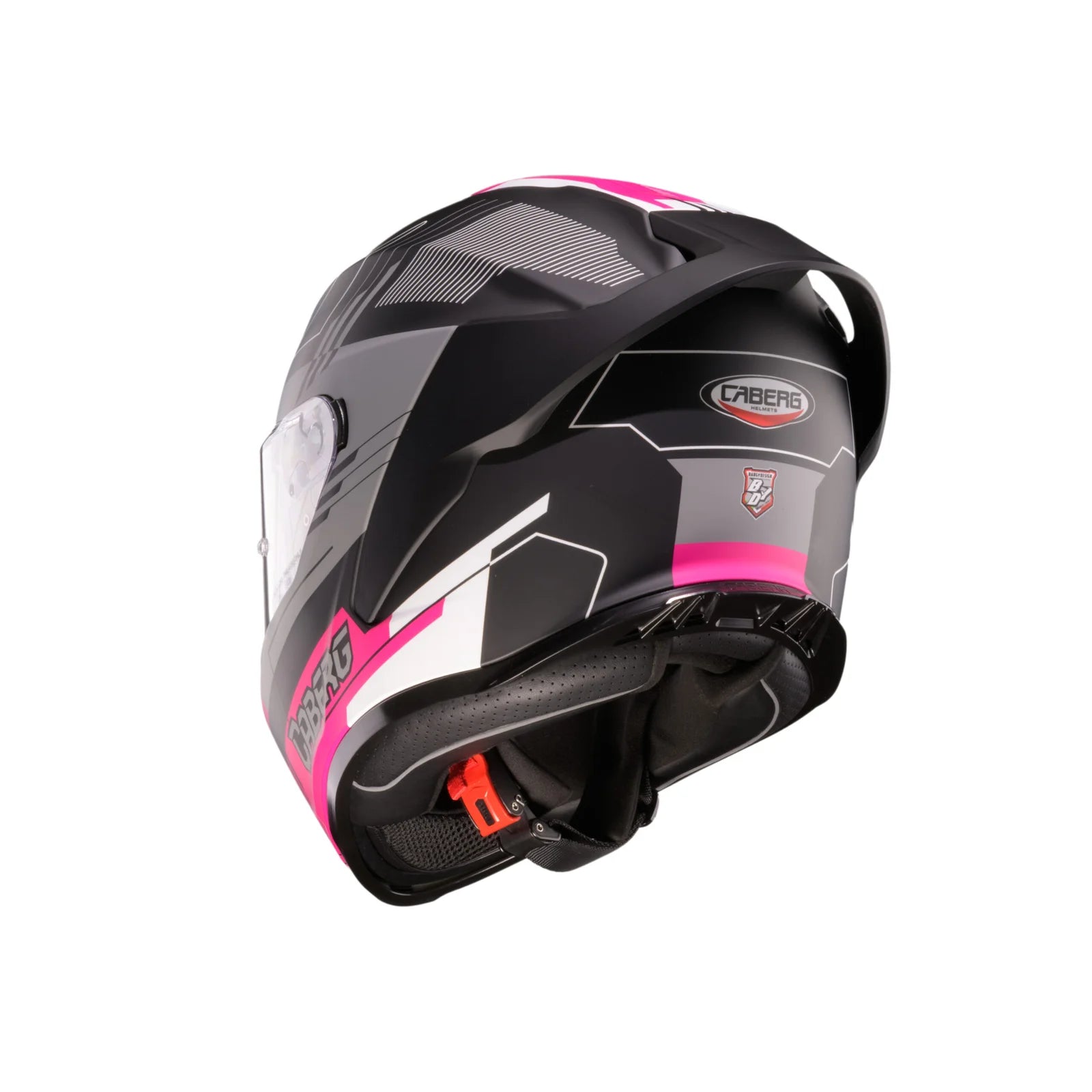 CASCO INTEGRALE CABERG ROXTER COLT - nero opaco/bianco/fucsia