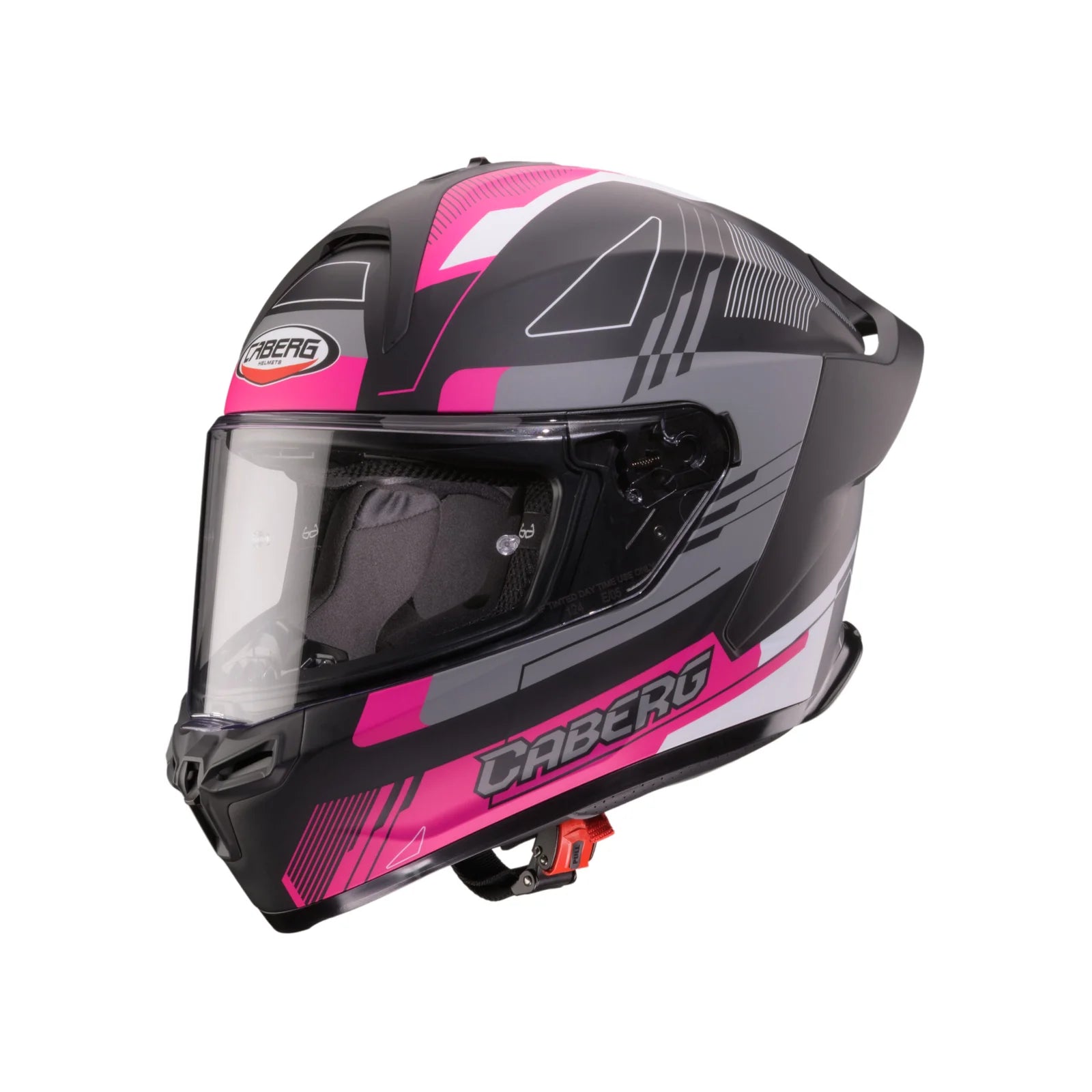 CASCO INTEGRALE CABERG ROXTER COLT - nero opaco/bianco/fucsia