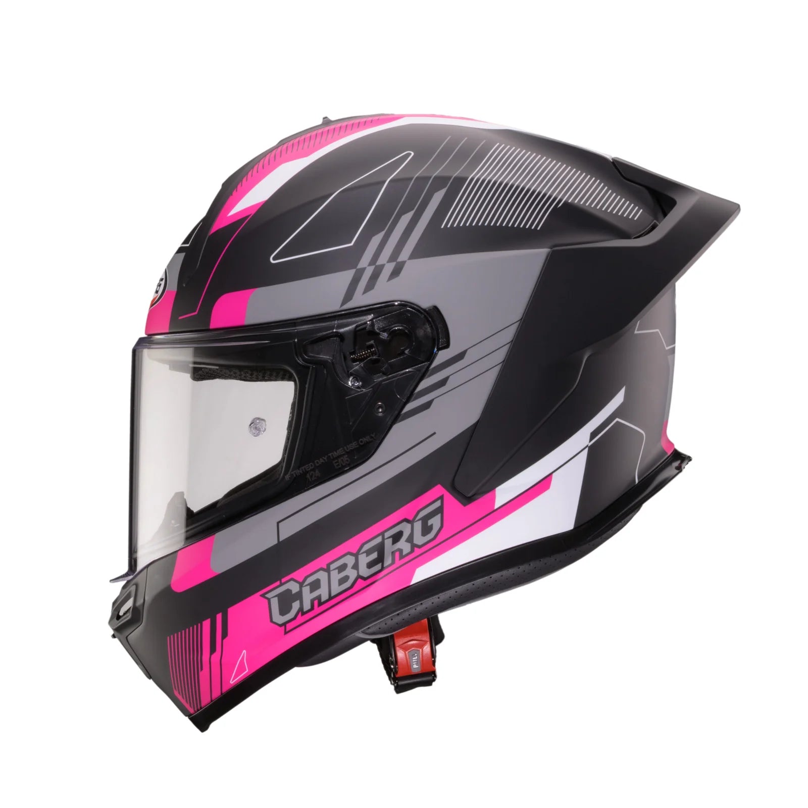 CASCO INTEGRALE CABERG ROXTER COLT - nero opaco/bianco/fucsia