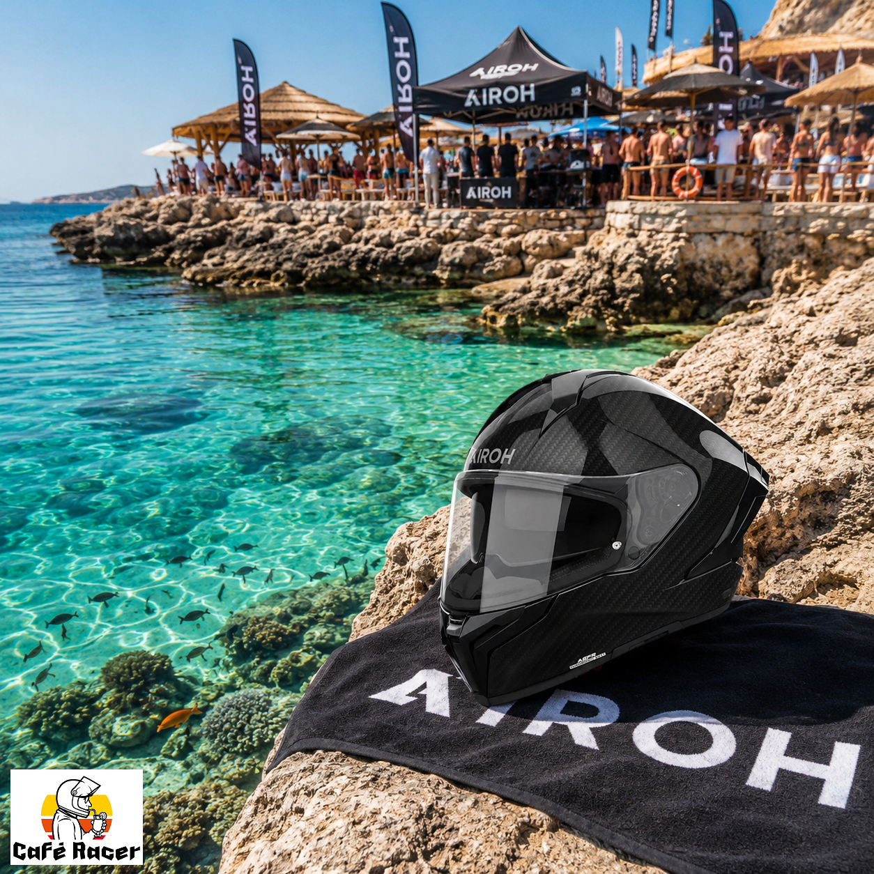 CASCO INTEGRALE AIROH MATRYX CARBON - carbonio/nero lucido