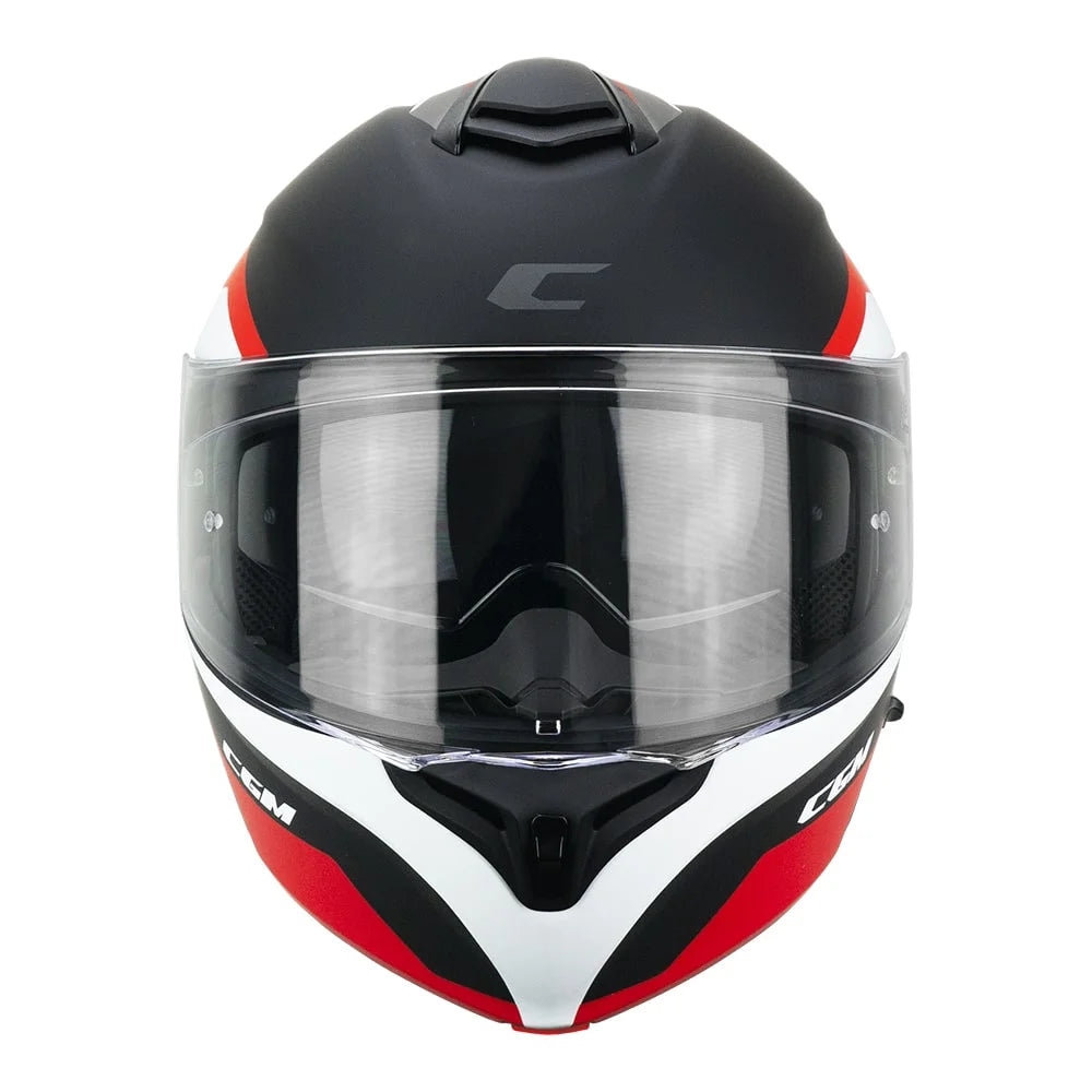 CASCO MODULARE CGM 568 BER DRESDA - nero/rosso opaco