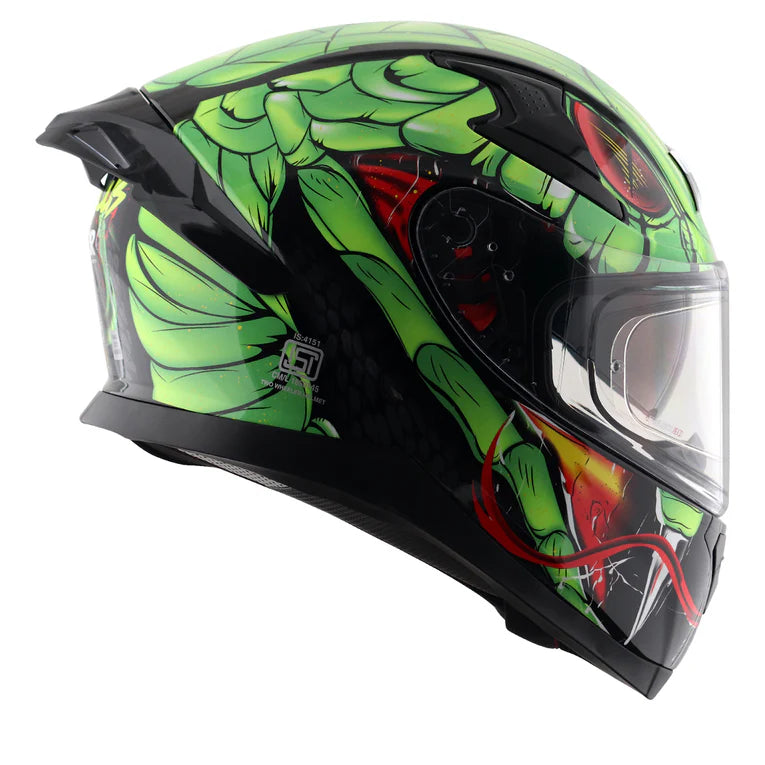 CASCO INTEGRALE AXOR APEX VENOMOUS - verde lucido/nero
