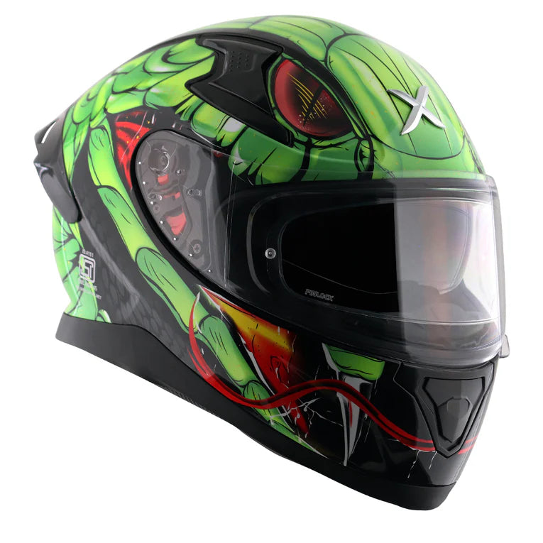 CASCO INTEGRALE AXOR APEX VENOMOUS - verde lucido/nero