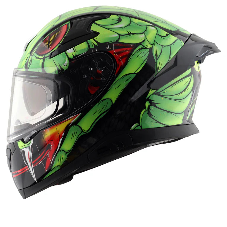 CASCO INTEGRALE AXOR APEX VENOMOUS - verde lucido/nero