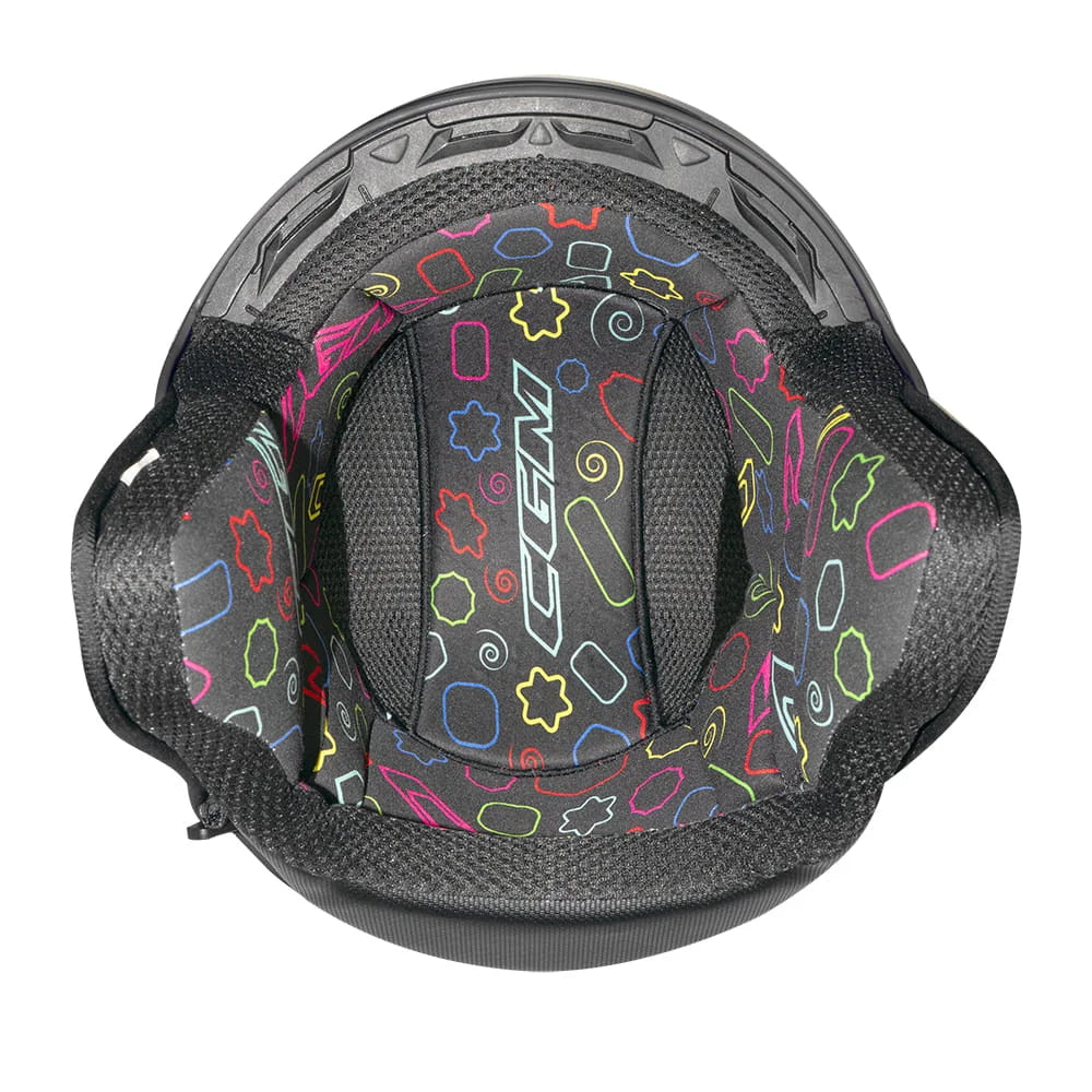 CASCO BAMBINO CGM 261 MINI DREAMS - bianco/fucsia/celeste lucido