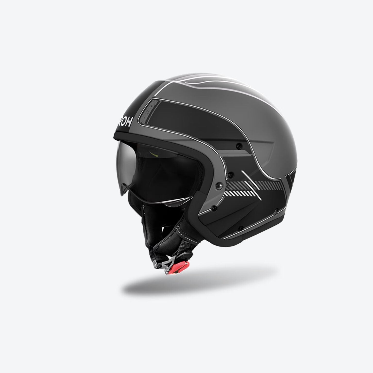 CASCO JET AIROH J 110 RASTER - nero opaco