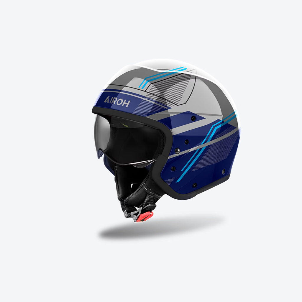 CASCO JET AIROH J 110 SLIM - blu lucido