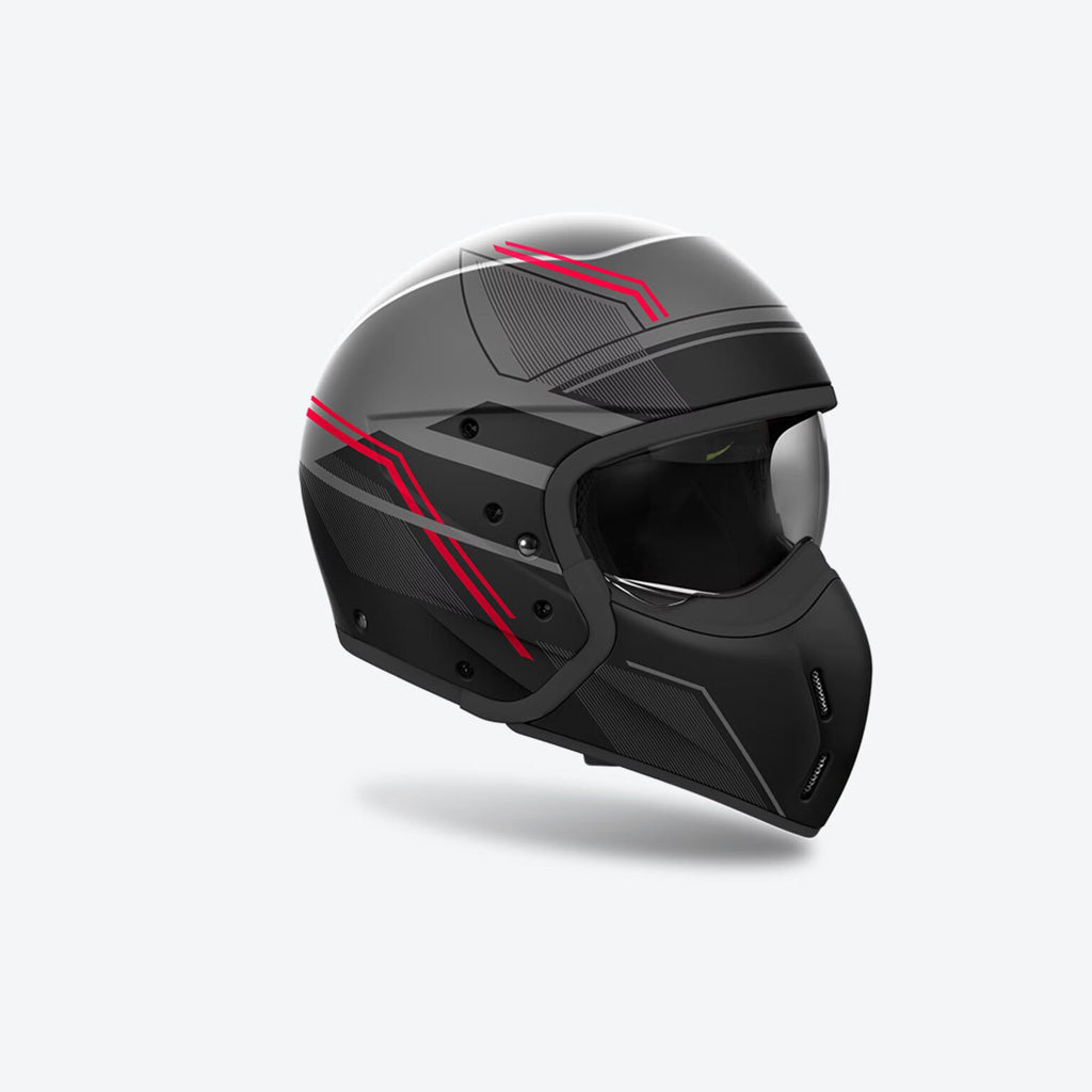 CASCO JET AIROH J 110 SLIM - rosso opaco