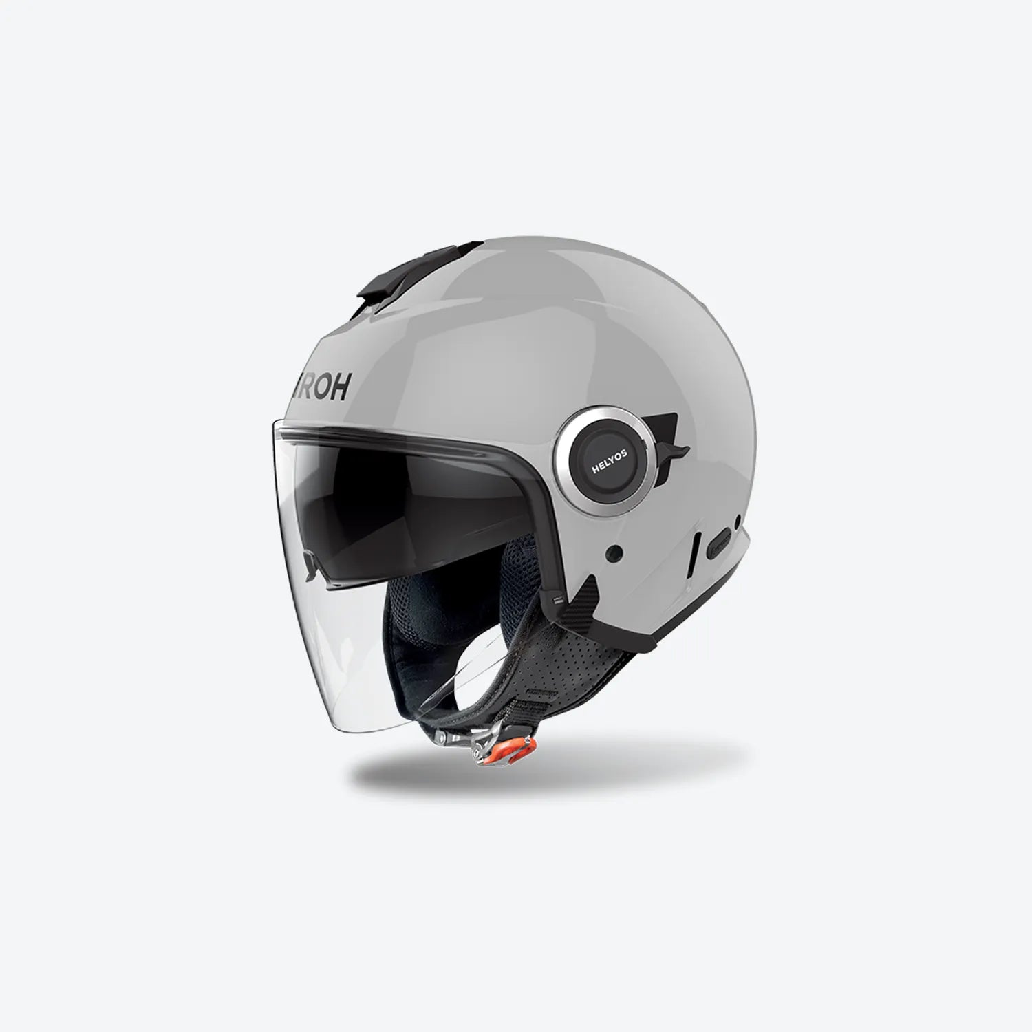 CASCO JET AIROH HELYOS COLOR - grigio cemento lucido