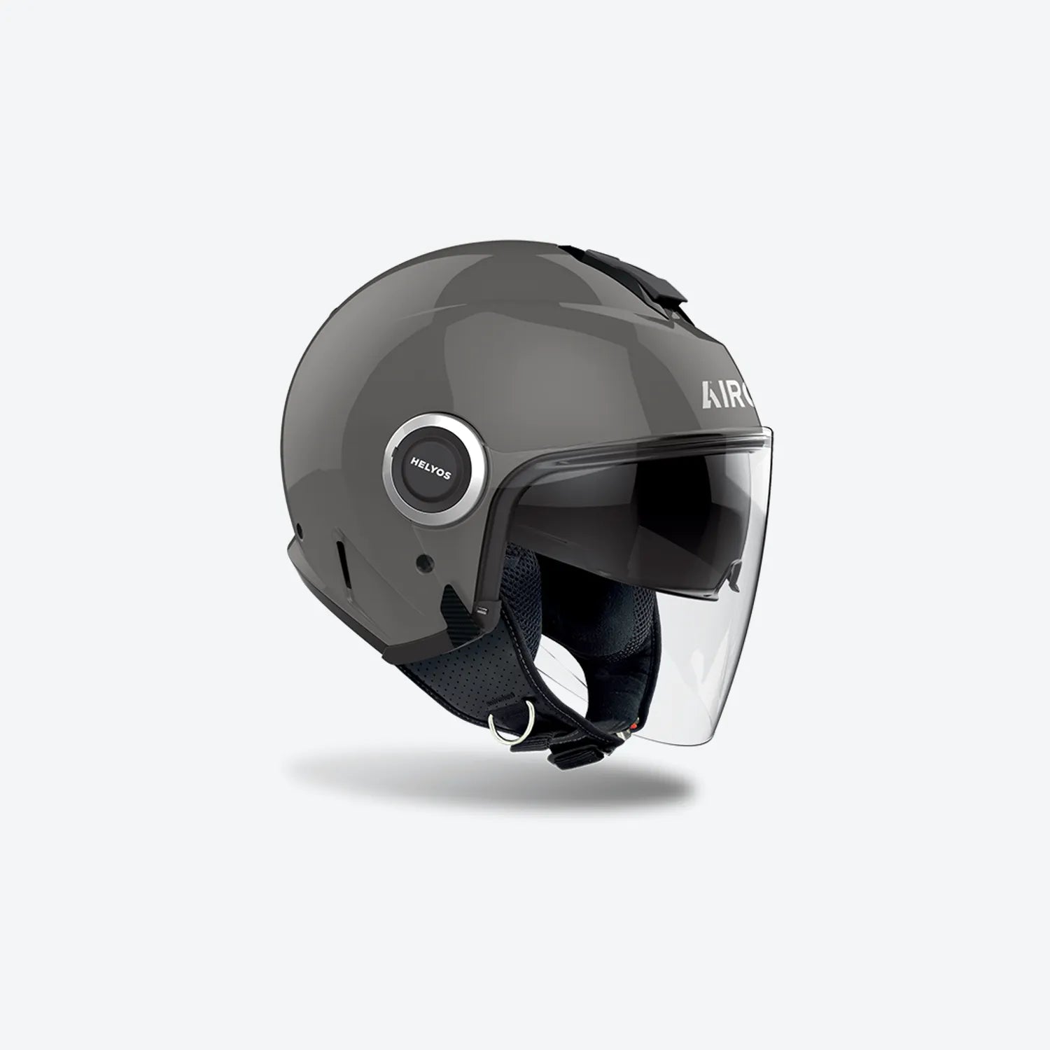 CASCO JET AIROH HELYOS COLOR - grigio scuro lucido