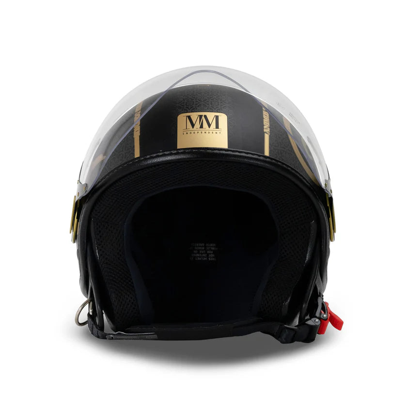 CASCO JET MM INDIPENDENT SICILIA TRINACRIA 2.0 - nero opaco oro