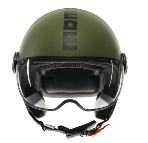 CASCO JET MOMODESIGN FGTR CLASSIC E2206 - verde militare/nero opaco
