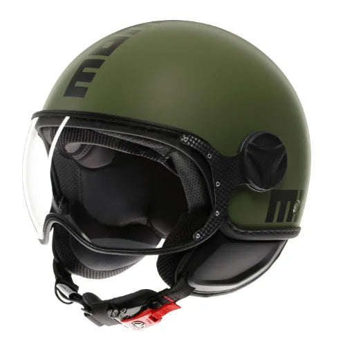 CASCO JET MOMODESIGN FGTR CLASSIC E2206 - verde militare/nero opaco