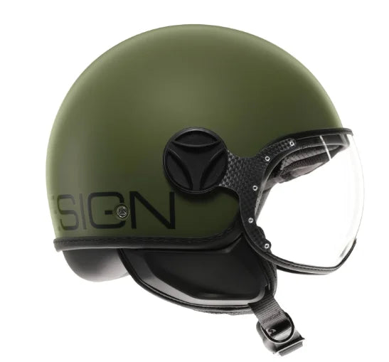 CASCO JET MOMODESIGN FGTR CLASSIC E2206 - verde militare/nero opaco