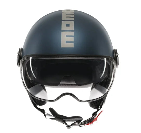 CASCO JET MOMODESIGN FGTR EVO E2206 - blu avio argento opaco