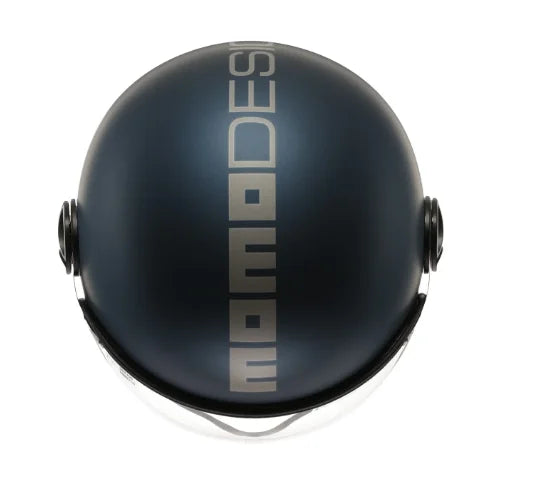 CASCO JET MOMODESIGN FGTR EVO E2206 - blu avio argento opaco