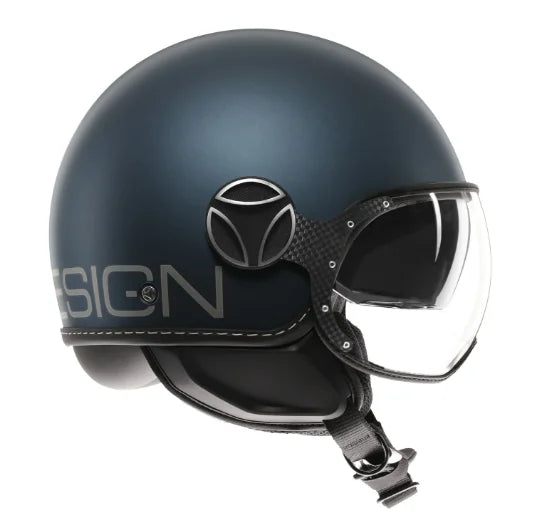CASCO JET MOMODESIGN FGTR EVO E2206 - blu avio argento opaco