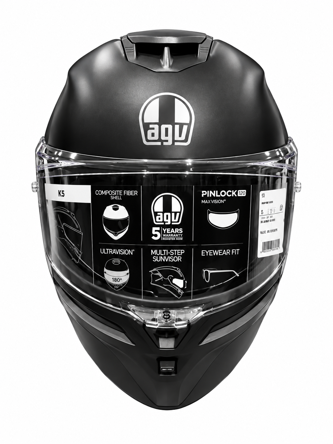 CASCO INTEGRALE AGV K5 MONO - nero opaco