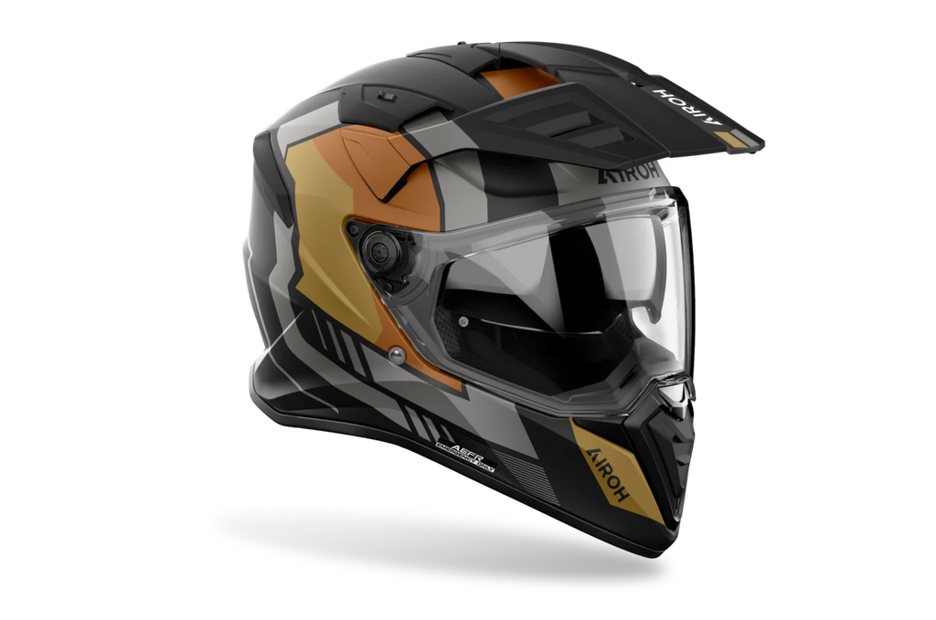 CASCO INTEGRALE AIROH BANDIT HORN - oro opaco/nero/grigio