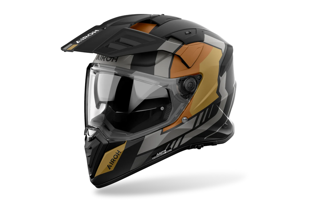 CASCO INTEGRALE AIROH BANDIT HORN - oro opaco/nero/grigio