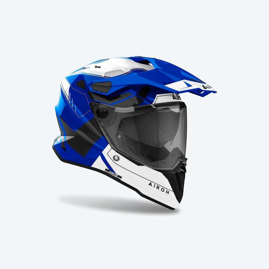 CASCO INTEGRALE AIROH COMMANDER 2 REVEAL - blu lucido