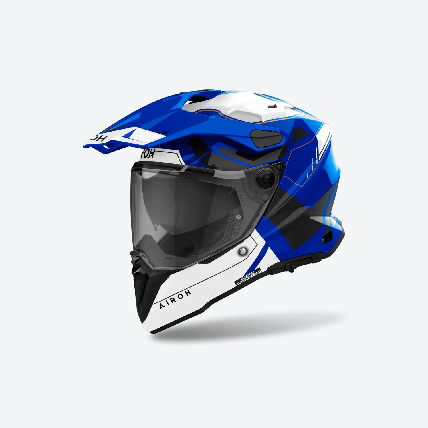 CASCO INTEGRALE AIROH COMMANDER 2 REVEAL - blu lucido