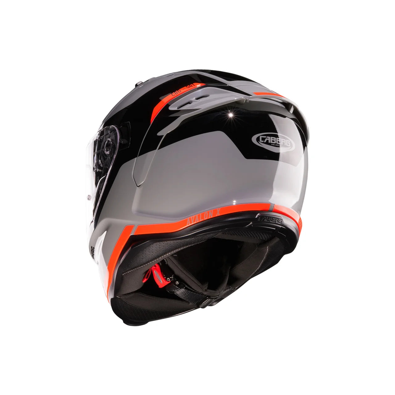 CASCO INTEGRALE CABERG AVALON X PURE - grigio/nero/rosso fluo lucido