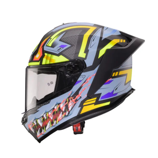CASCO INTEGRALE CABERG ROXTER HUNTER - nero opaco/grigio/giallo fluo