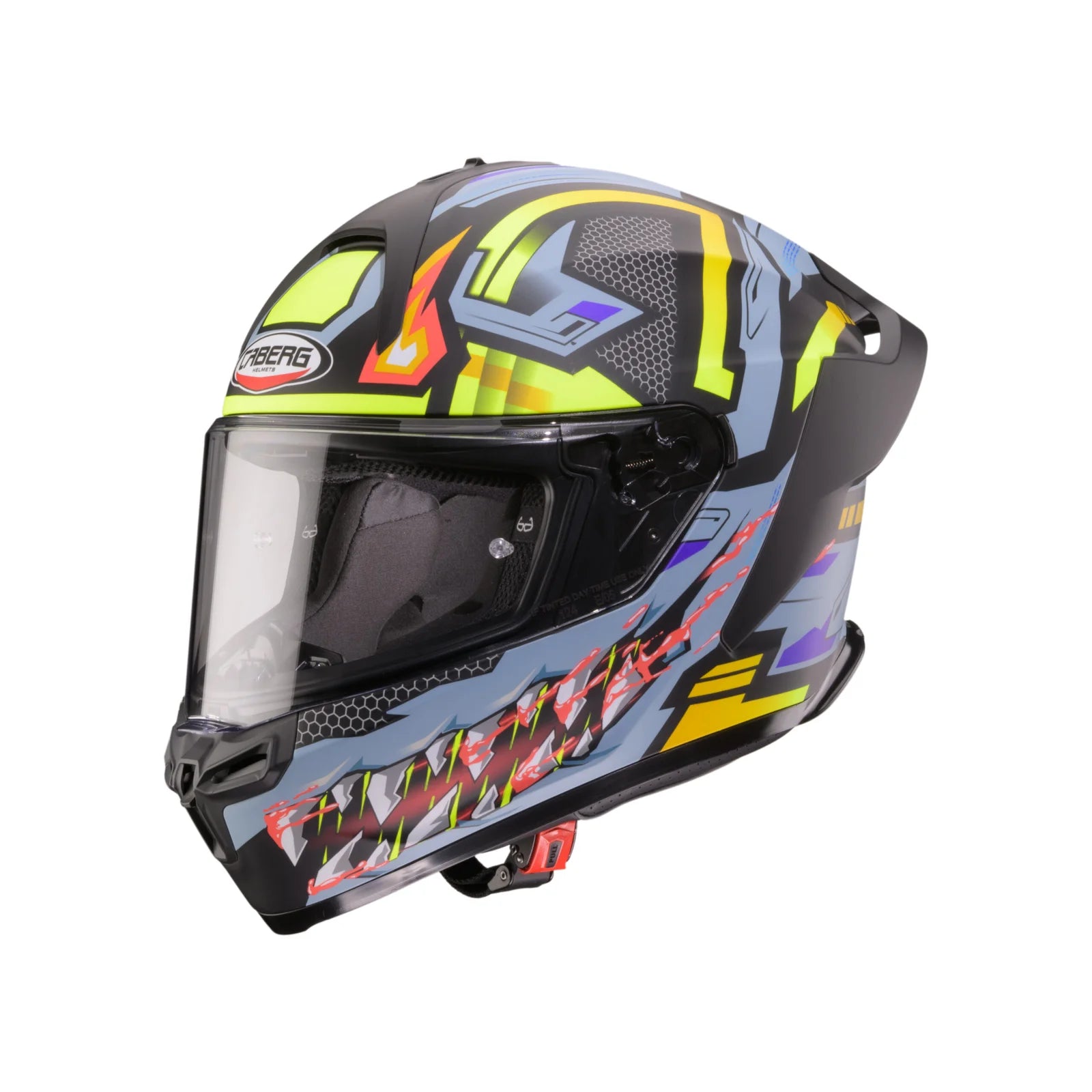 CASCO INTEGRALE CABERG ROXTER HUNTER - nero opaco/grigio/giallo fluo