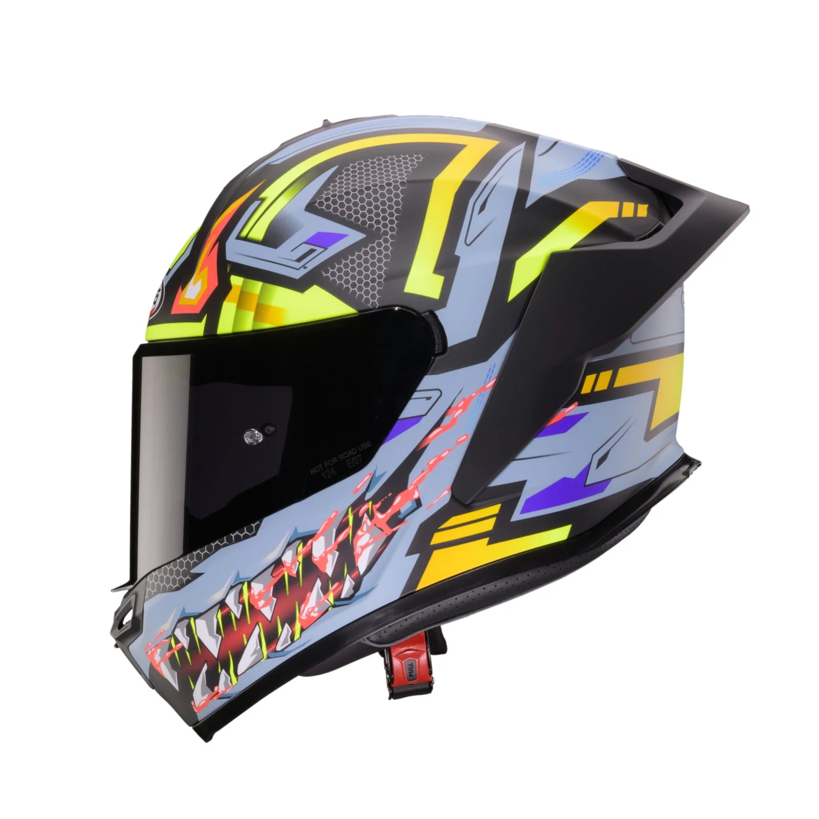 CASCO INTEGRALE CABERG ROXTER HUNTER - nero opaco/grigio/giallo fluo