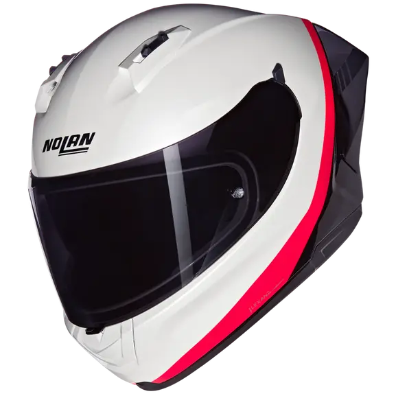 CASCO INTEGRALE NOLAN N60-6 SPORT VERNICIATURA SPECIALE 347 - perla/nero/arancione lucido