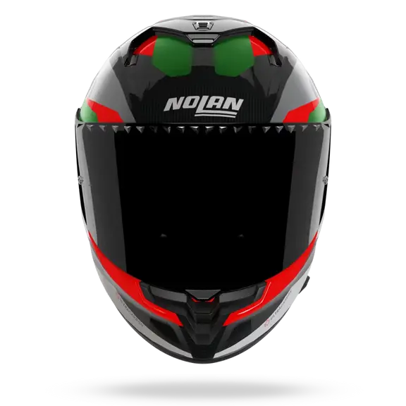 CASCO INTEGRALE NOLAN X-904 ULTRA CARBON CALIBRO 346 - carbonio/argento/verde/rosso lucido