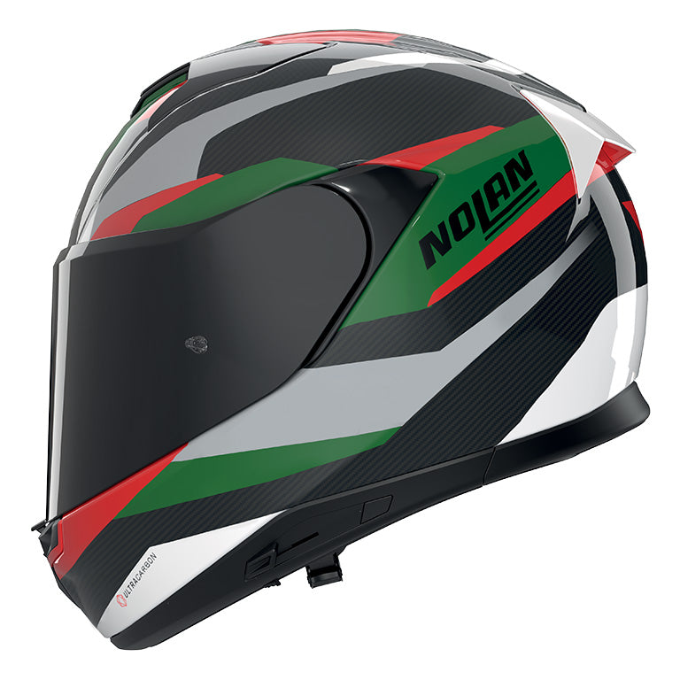 CASCO INTEGRALE NOLAN X-904 ULTRA CARBON CALIBRO 346 - carbonio/argento/verde/rosso lucido