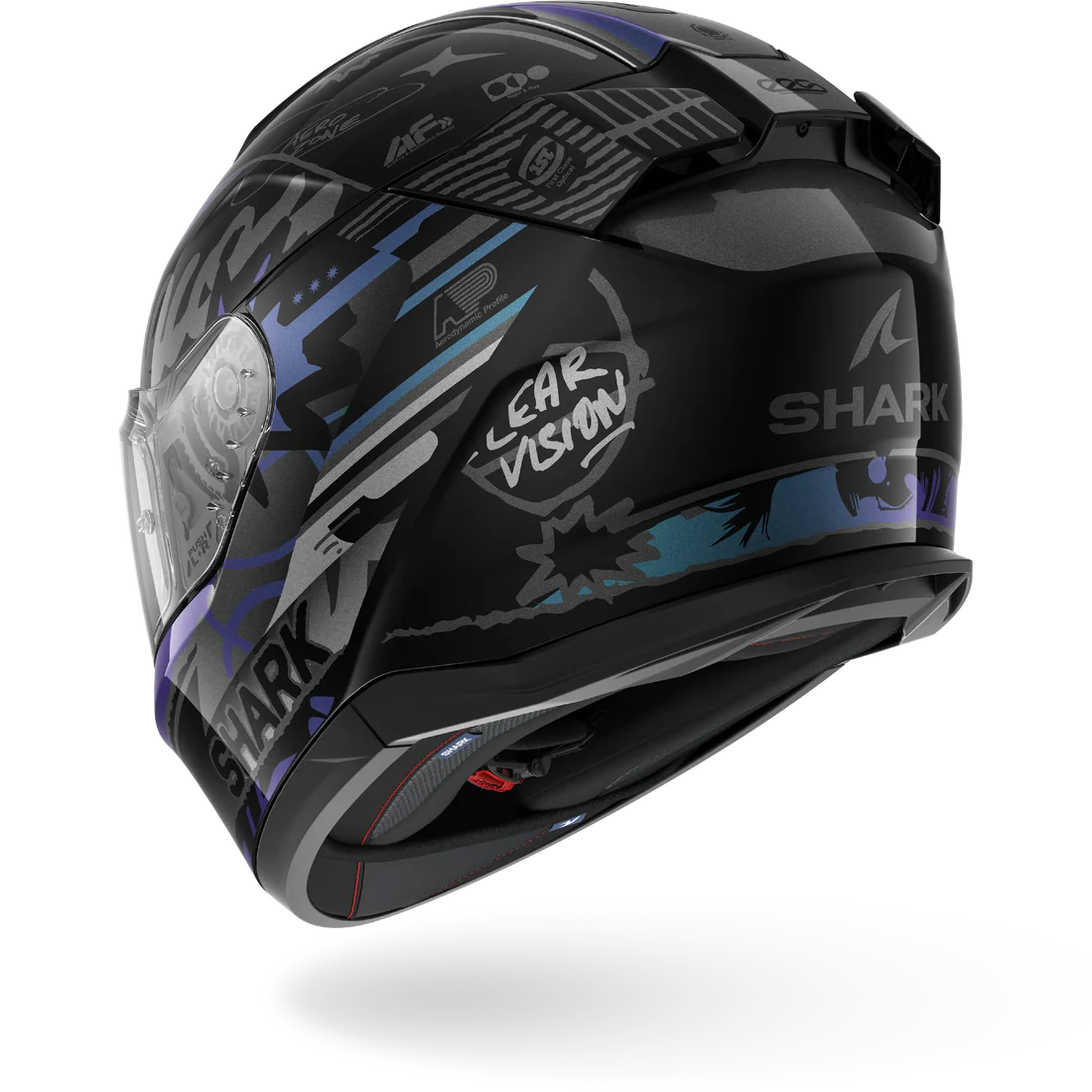 CASCO INTEGRALE SHARK D-SKWAL 3 STREETRUSH KGU - nero/verde cromo