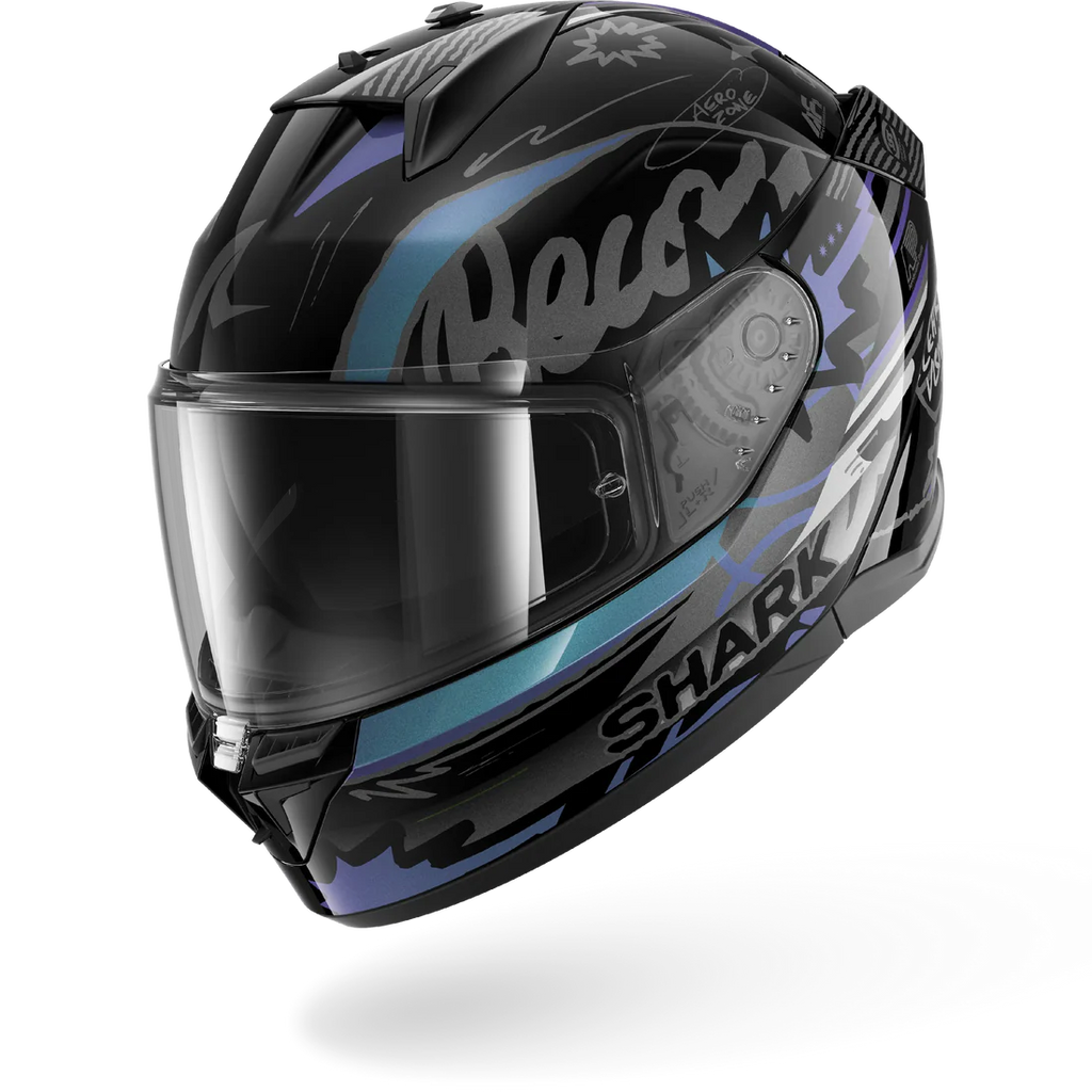 CASCO INTEGRALE SHARK D-SKWAL 3 STREETRUSH KGU - nero/verde cromo
