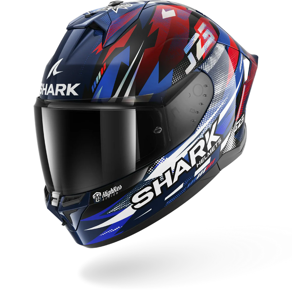 CASCO INTEGRALE SHARK SKWAL CUP REPLICA ZARCO GP DE FRANCE BUR - blu/cromo/rosso lucido