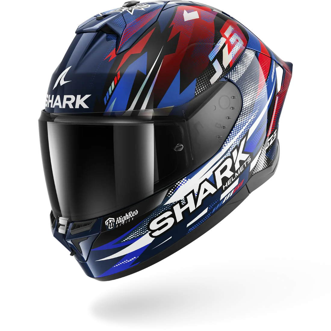CASCO INTEGRALE SHARK SKWAL CUP REPLICA ZARCO GP DE FRANCE BUR - blu/cromo/rosso lucido
