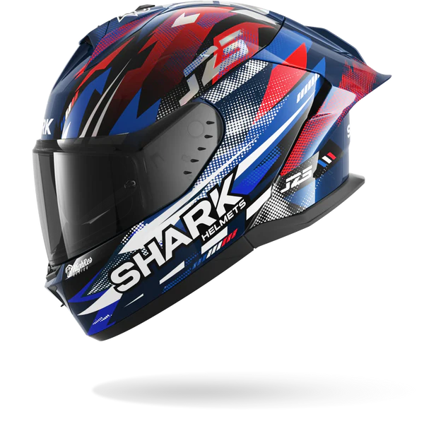CASCO INTEGRALE SHARK SKWAL CUP REPLICA ZARCO GP DE FRANCE BUR - blu/cromo/rosso lucido