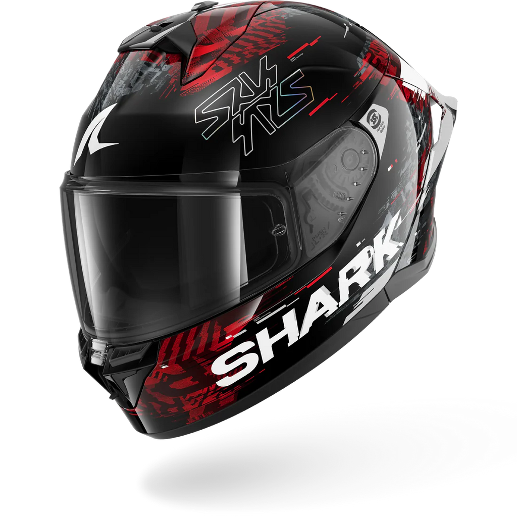 CASCO INTEGRALE SHARK SKWAL CUP SPEED-VIB KRS - nero/rosso/argento lucido