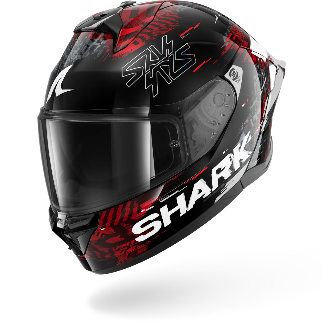 CASCO INTEGRALE SHARK SKWAL CUP SPEED-VIB KRS - nero/rosso/argento lucido