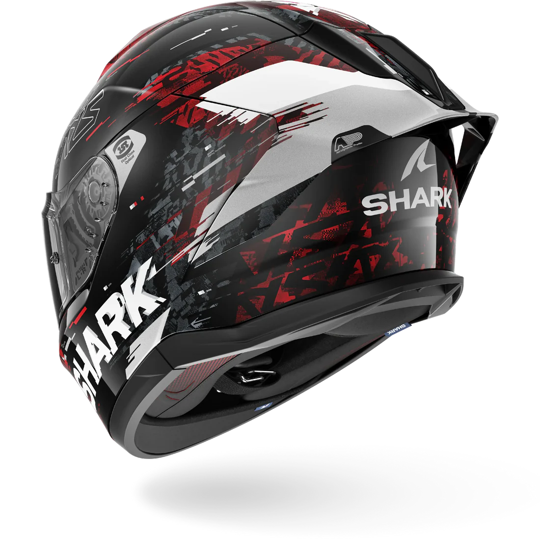 CASCO INTEGRALE SHARK SKWAL CUP SPEED-VIB KRS - nero/rosso/argento lucido