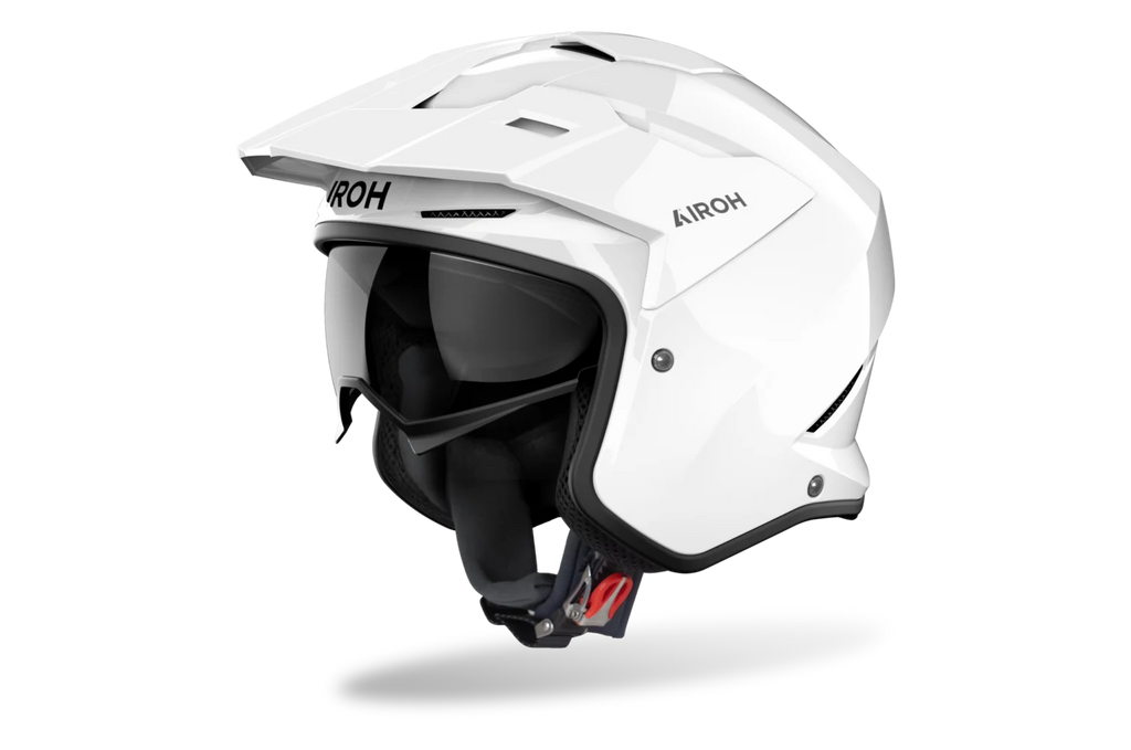 CASCO JET AIROH KOMBAKT COLOR - bianco lucido