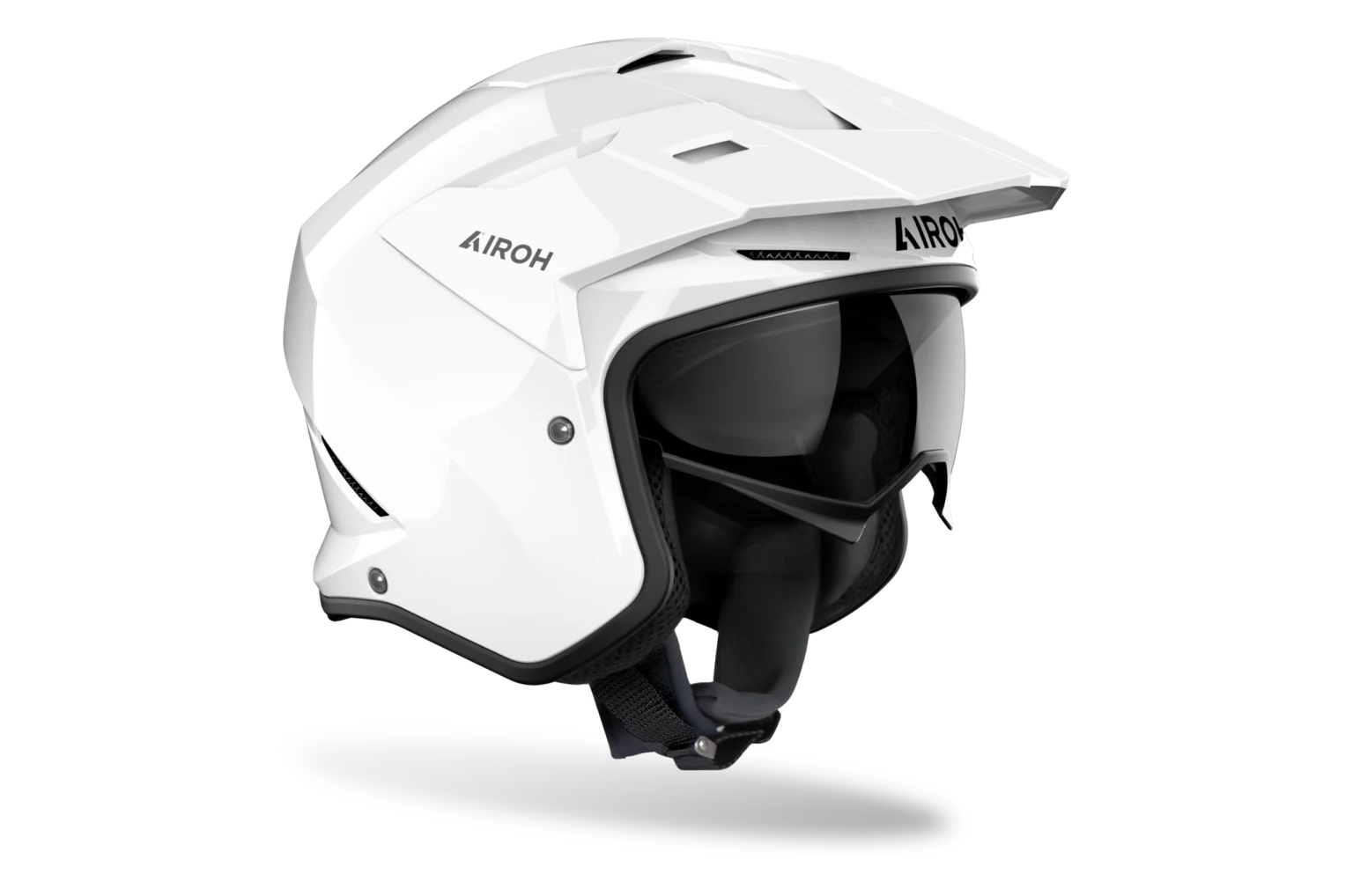 CASCO JET AIROH KOMBAKT COLOR - bianco lucido
