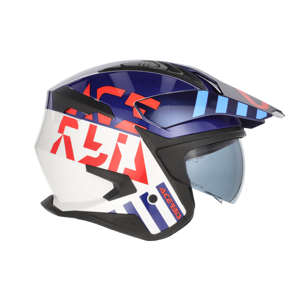 CASCO JET ACERBIS JET ARIA EVO GRAPHIC - bianco/blu/rosso lucido