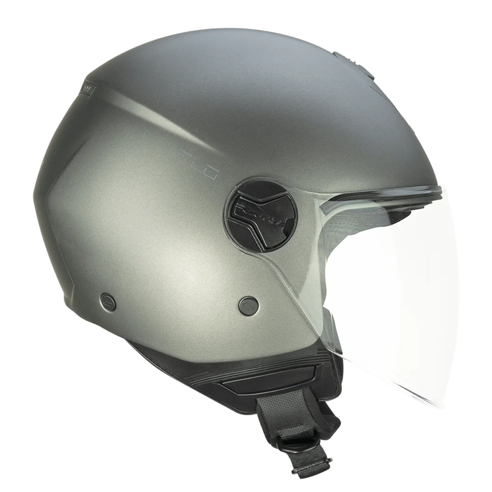 CASCO JET CGM 167 FLO MONO - antracite satinato/visiera lunga