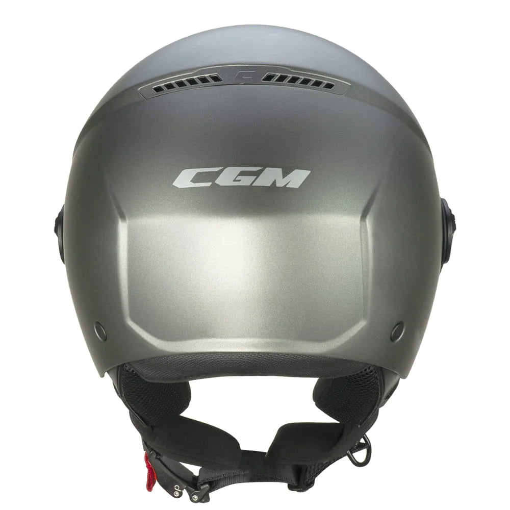 CASCO JET CGM 167 FLO MONO - antracite satinato/visiera lunga