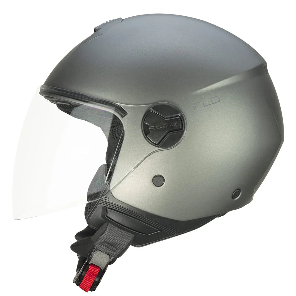 CASCO JET CGM 167 FLO MONO - antracite satinato/visiera lunga