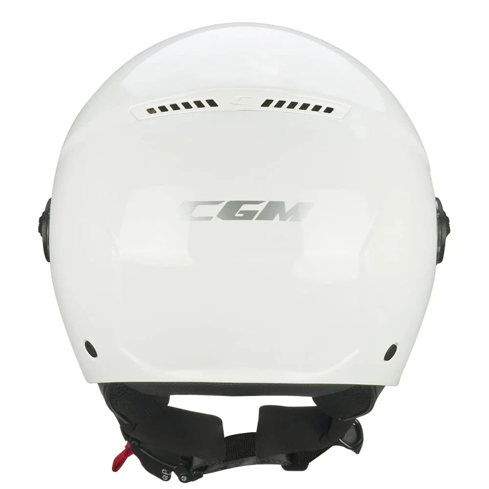 CASCO JET CGM 167 FLO MONO - bianco lucido/visiera lunga